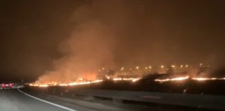 Izbio je veliki požar kod Udbine, zbog dima smanjena vidljivost na autocesti