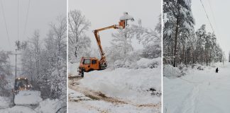FOTO/VIDEO Djelatnici HEP-a herojski rade na otklanjanju kvarova uslijed orkanske bure i snijega
