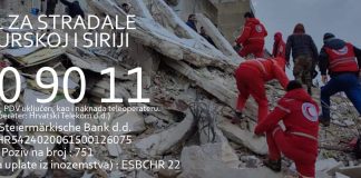 Za pomoć stradalim ljudima u Turskoj i Siriji, nazovite 060 9011