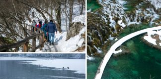 FOTO Snijeg pretvorio Plitvička jezera u mjesto iz bajke