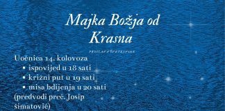 Najava proslave Velike Gospe u svetištu Majke Božje od Krasna