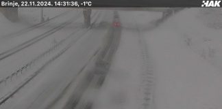 HAK: Snijeg otežava promet prema Dalmaciji i Rijeci