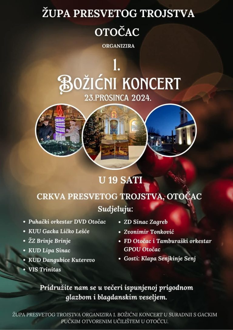 Nezaboravna večer uoči blagdana: Ne propustite božićni koncert u Otočcu