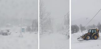 Nanosi snijega zatvorili cestu Karlobag-Gospić, Baške Oštarije zatrpane, u Gospiću 30 cm snijega