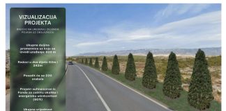 Radovi na uređenju zelenog pojasa uz obilaznicu u Novalji