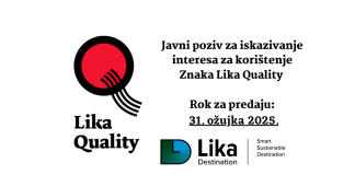 Osmi javni poziv za Lika Quality: pridružite se prepoznatljivom sustavu kvalitete