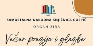 Večer poezije i glazbe u gospićkoj knjižnici