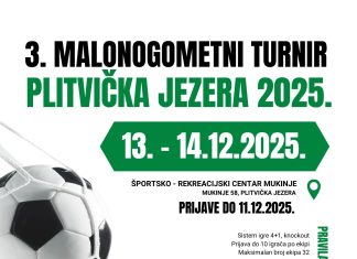 Sportski prosinac na Plitvicama: stiže treći malonogometni turnir s nagradnim fondom od 10 tisuća eura
