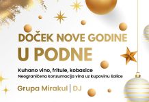 Doček Nove 2026. godine u podne na Baškim Oštarijama uz glazbu, kuhano vino, fritule i kobasice!