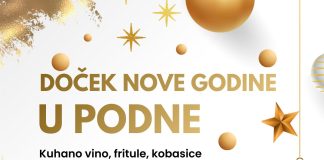 Doček Nove 2026. godine u podne na Baškim Oštarijama uz glazbu, kuhano vino, fritule i kobasice!
