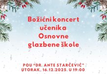 Božićni koncert učenika osnovne glazbene škole