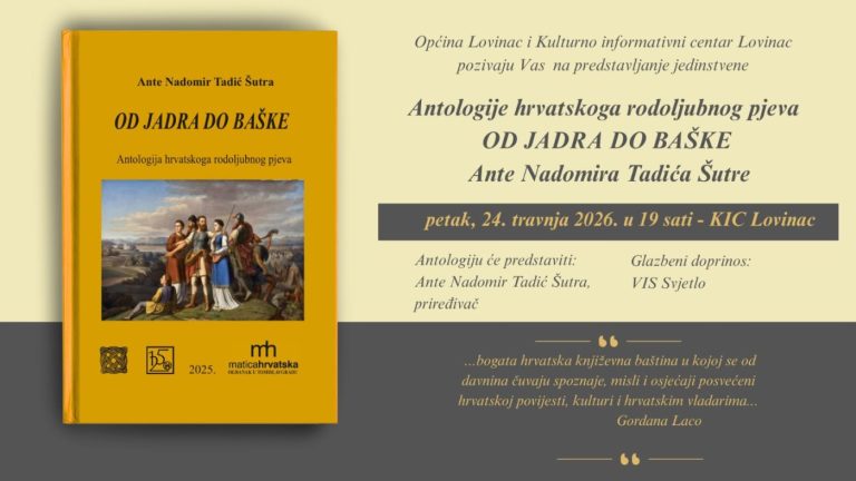 Lovinac domaćin predstavljanja antologije koja okuplja 156 hrvatskih pjesnika