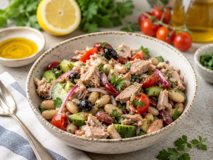 Hladna salata od graha i tune AI