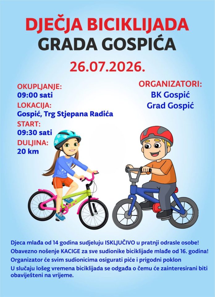 Plakat Biciklijada Gospić 2026